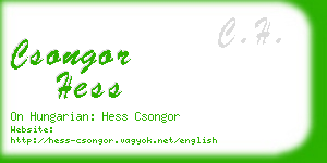 csongor hess business card
